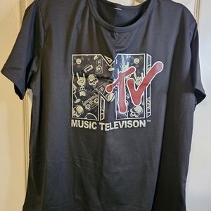 Dark Gray MTV Graphic T-Shirt, XL